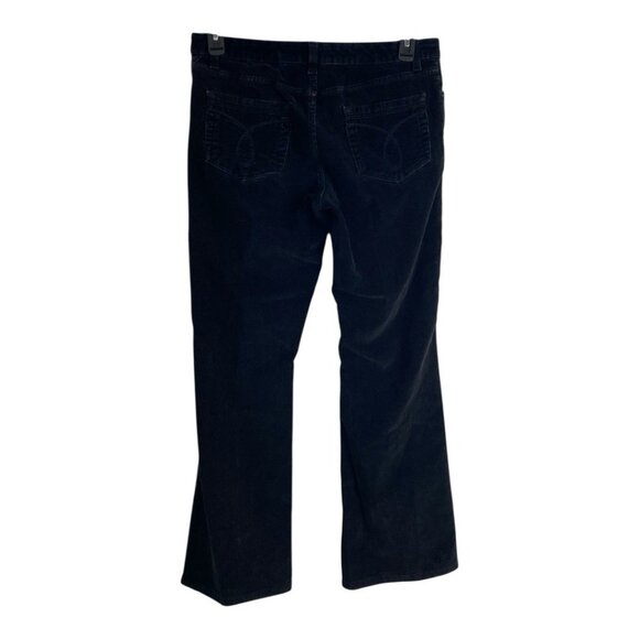 Calvin Klein Flare Womens Pants Size 10 Black Corduroy Flare Casual - Picture 8 of 12